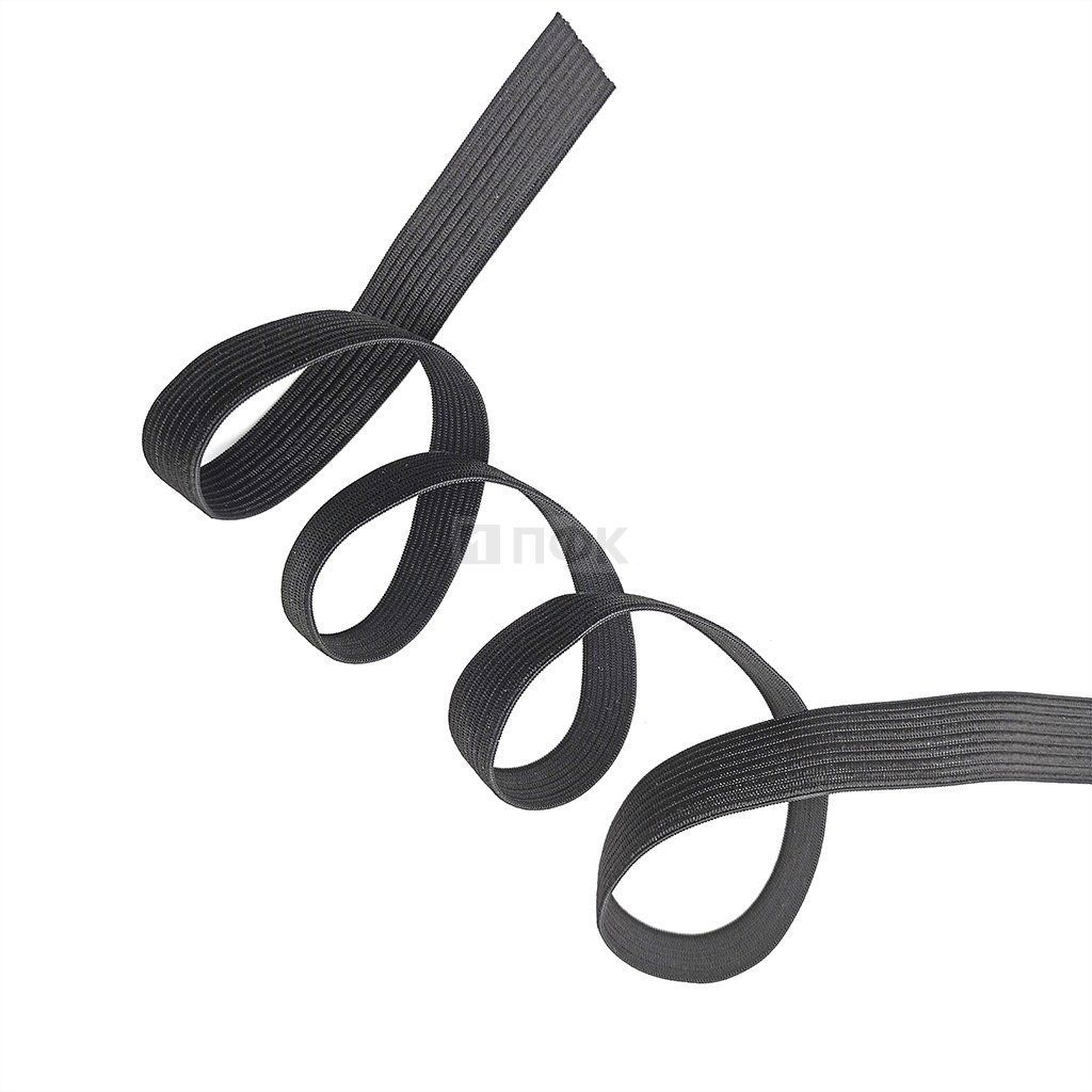 Резинка вязанная 15мм 6 гр/м цв черный (рул 40м/уп 400м) — ПФКР Резинка вязанная 15мм 6 гр/м цв черный (рул 40м/уп 400м)