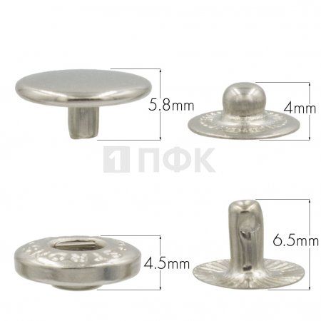 Кнопка для одежды 12,5мм Альфа сталь цв никель (уп 1440шт) STRONG Кнопка для одежды 12,5мм Альфа сталь цв никель (уп 1440шт) STRONG