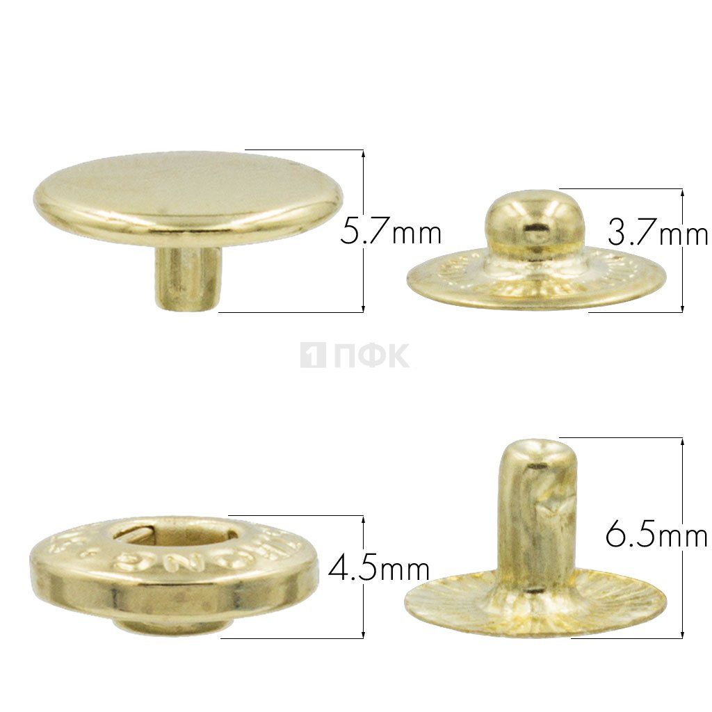 Кнопка для одежды 12,5мм Альфа латунь цв золото (уп 1440шт) STRONG — ПФКР Кнопка для одежды 12,5мм Альфа латунь цв золото (уп 1440шт) STRONG