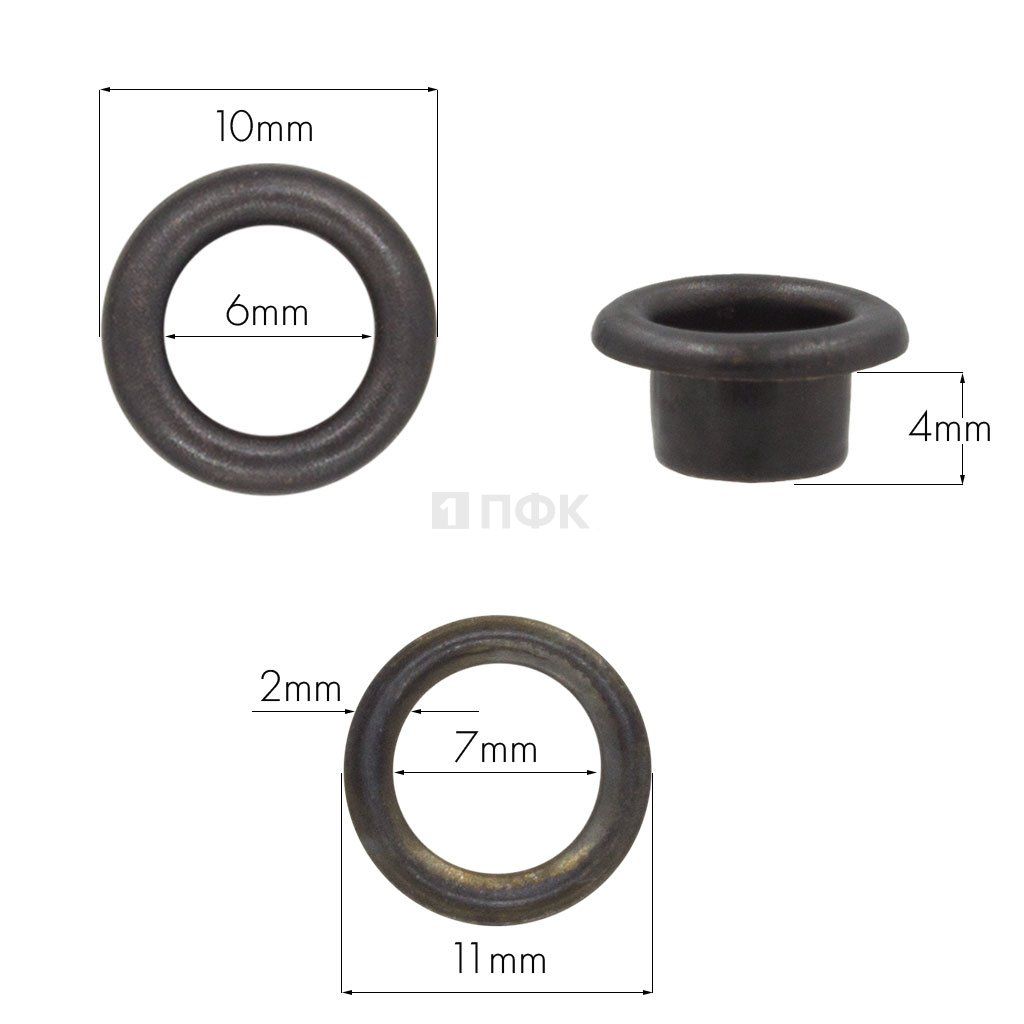 Люверсы №4 6мм сталь эконом цв оксид (уп 5000шт/100000шт) — ПФКР Люверсы №4 6мм сталь эконом цв оксид (уп 5000шт/100000шт)