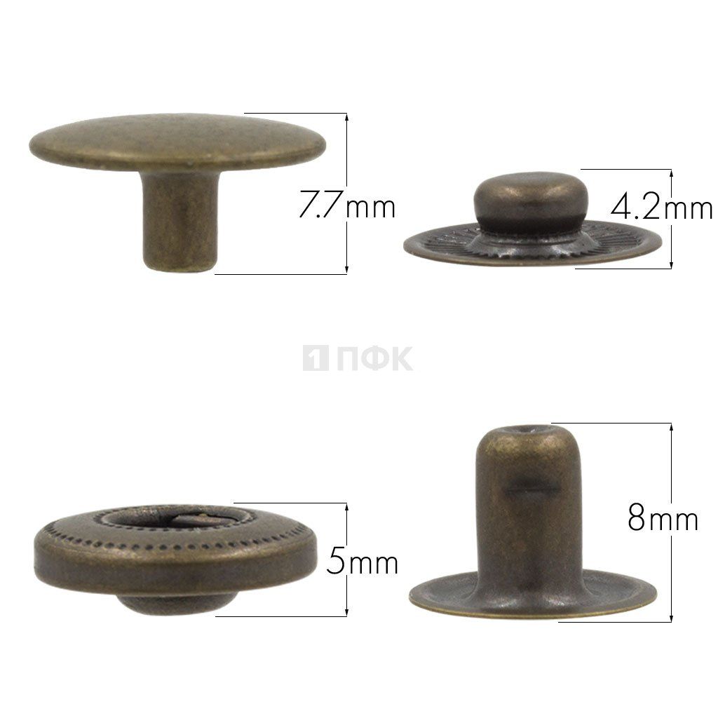 Кнопка для одежды 15мм Альфа нерж цв антик (уп 720шт) BUTTONI — ПФКР Кнопка для одежды 15мм Альфа нерж цв антик (уп 720шт) BUTTONI