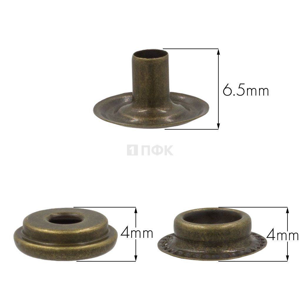 3 Части кнопки для одежды 15мм №61 нерж цв антик (уп 720шт) NEW STAR — ПФКР 3 Части кнопки для одежды 15мм №61 нерж цв антик (уп 720шт) NEW STAR