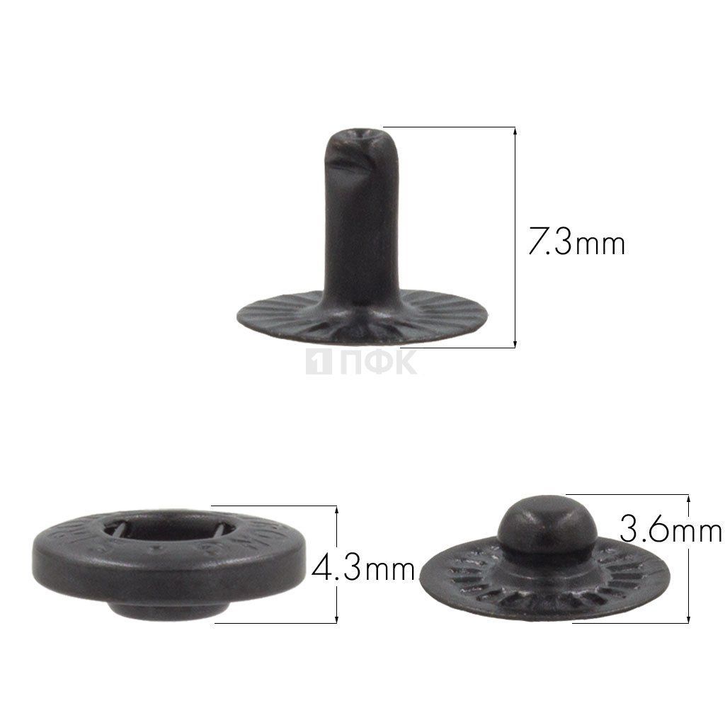 3 Части кнопки для одежды 12,5мм Альфа сталь цв оксид (уп 1440шт) STRONG — ПФКР 3 Части кнопки для одежды 12,5мм Альфа сталь цв оксид (уп 1440шт) STRONG