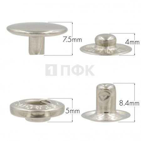 Кнопка для одежды 15мм Альфа латунь цв никель (уп 720шт) STRONG Кнопка для одежды 15мм Альфа латунь цв никель (уп 720шт) STRONG