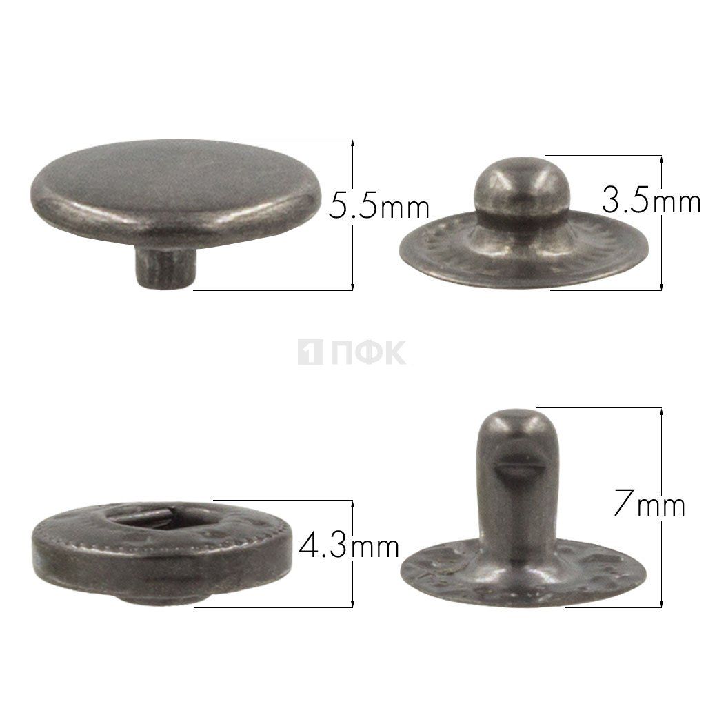 Кнопка для одежды 12,5мм Альфа латунь цв никель тем (уп 1440шт) NEW STAR — ПФКР Кнопка для одежды 12,5мм Альфа латунь цв никель тем (уп 1440шт) NEW STAR