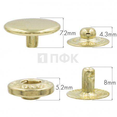 Кнопка для одежды 15мм Альфа латунь цв золото (уп 720шт) STRONG Кнопка для одежды 15мм Альфа латунь цв золото (уп 720шт) STRONG
