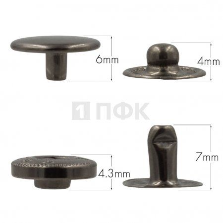 Кнопка для одежды 12,5мм Альфа сталь цв никель тем (уп 1440шт) ПФК Кнопка для одежды 12,5мм Альфа сталь цв никель тем (уп 1440шт) ПФК