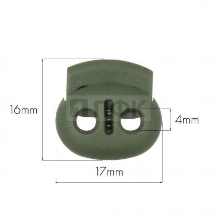 Фиксатор для шнура двойной Арт.А2-036 малый РОМ цв оливковый (уп 500шт/10000шт) Фиксатор для шнура двойной Арт.А2-036 малый РОМ цв оливковый (уп 500шт/10000шт)