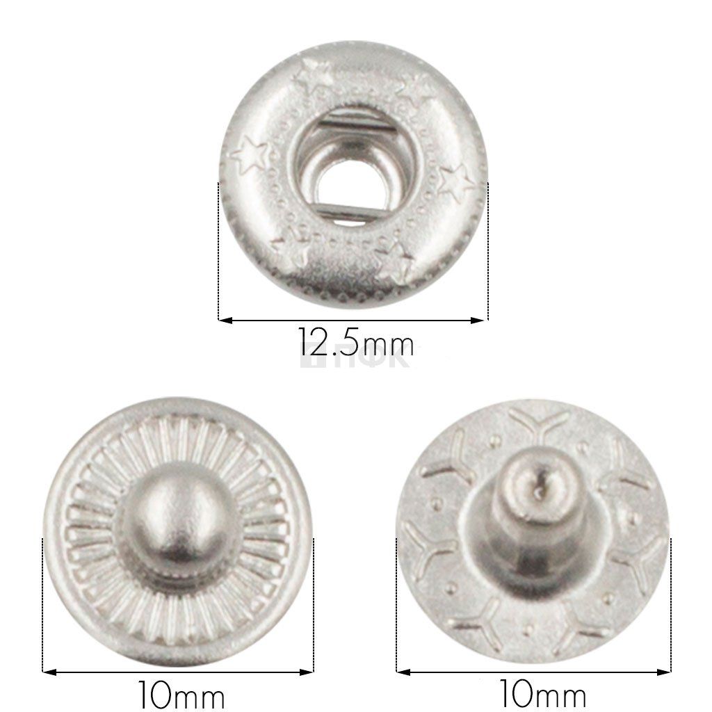 3 Части кнопки для одежды 12,5мм Альфа сталь цв никель (уп 1440шт) STRONG — ПФКР 3 Части кнопки для одежды 12,5мм Альфа сталь цв никель (уп 1440шт) STRONG