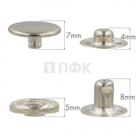 Кнопка для одежды 15мм Альфа сталь цв никель (уп 720шт) ПФК Кнопка для одежды 15мм Альфа сталь цв никель (уп 720шт) ПФК