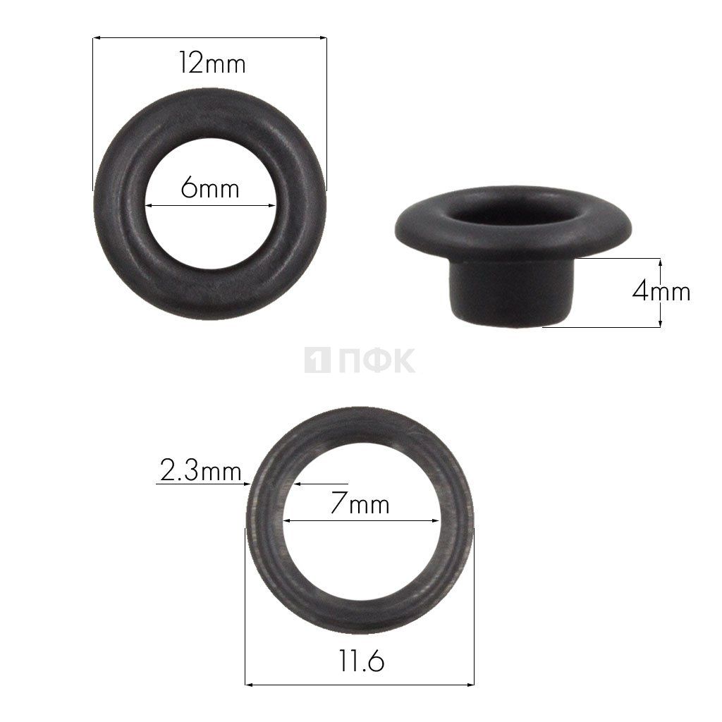 Люверсы №4 6мм нерж цв оксид (уп 5000шт) — ПФКР Люверсы №4 6мм нерж цв оксид (уп 5000шт)