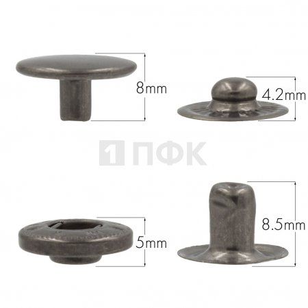 Кнопка для одежды 15мм Альфа нерж цв никель тем (уп 720шт) BUTTONI  Кнопка для одежды 15мм Альфа нерж цв никель тем (уп 720шт) BUTTONI