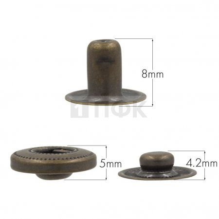 3 Части кнопки для одежды 15мм Альфа нерж цв антик (уп 720шт) BUTTONI 3 Части кнопки для одежды 15мм Альфа нерж цв антик (уп 720шт) BUTTONI