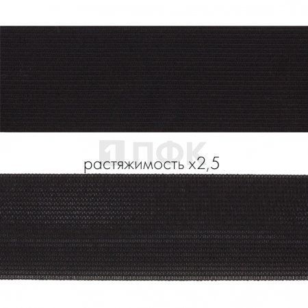 Резинка вязанная 40мм 12 гр/м цв черный (рул 40м/уп 320м)