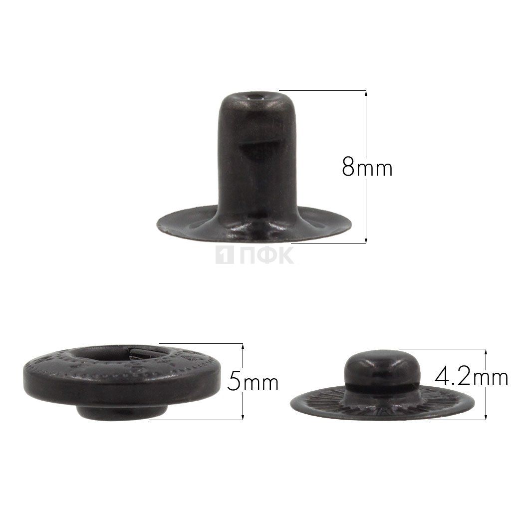 3 Части кнопки для одежды 15мм Альфа нерж цв оксид (уп 720шт) BUTTONI