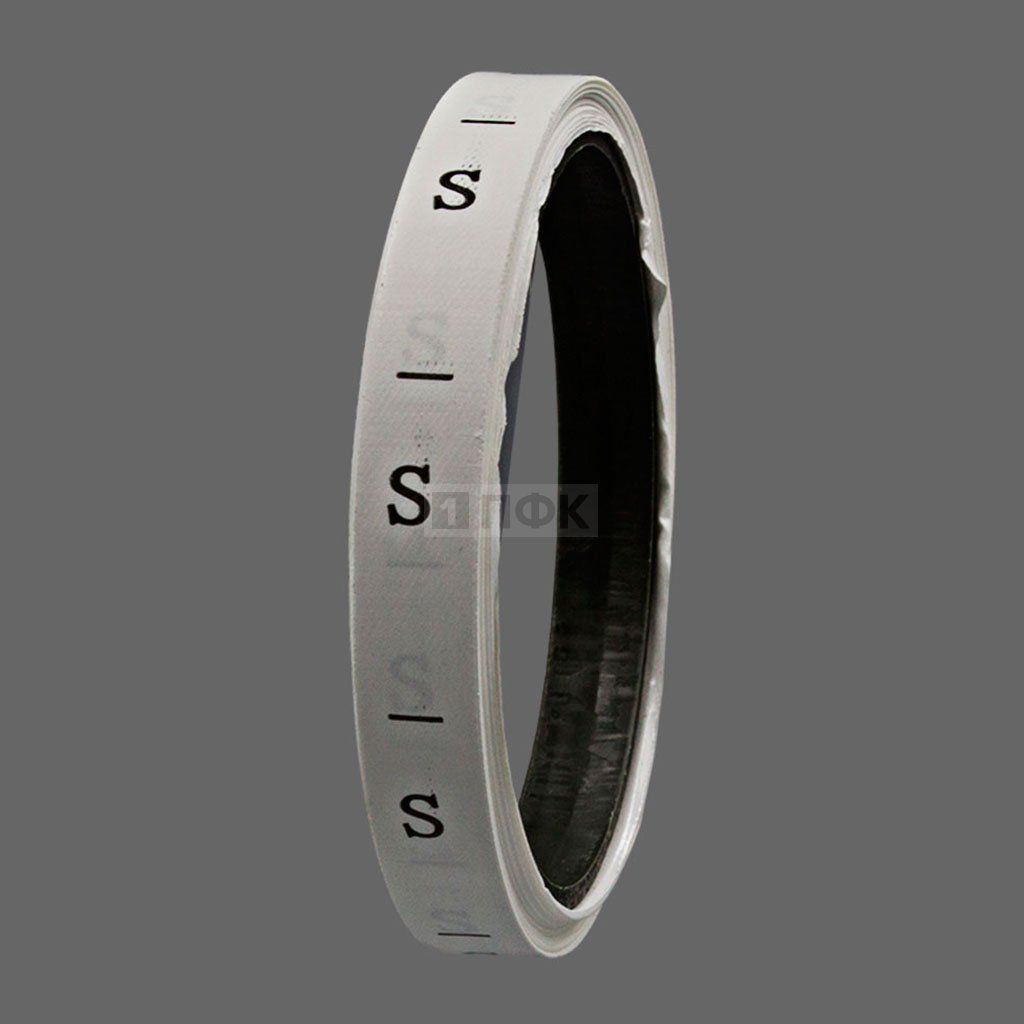 Размерная лента 1*2,5см арт.С14 (рул.270шт)  "S" (упак 20шт/кор 1000шт) — ПФКР Размерная лента 1*2,5см арт.С14 (рул.270шт)  "S" (упак 20шт/кор 1000шт)