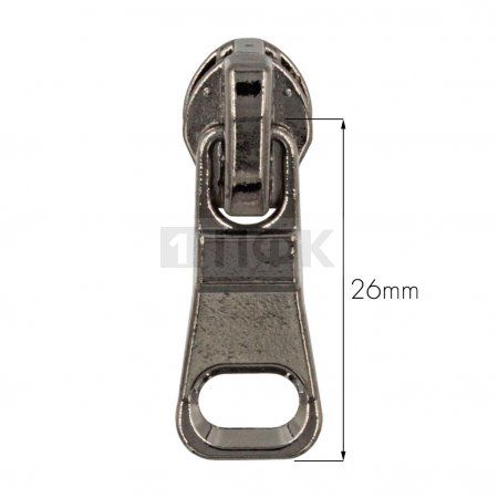 Бегунок для спиральной (витой) молнии тип 7 автомат арт.C7 цв никель черн (уп 500шт/5000шт)