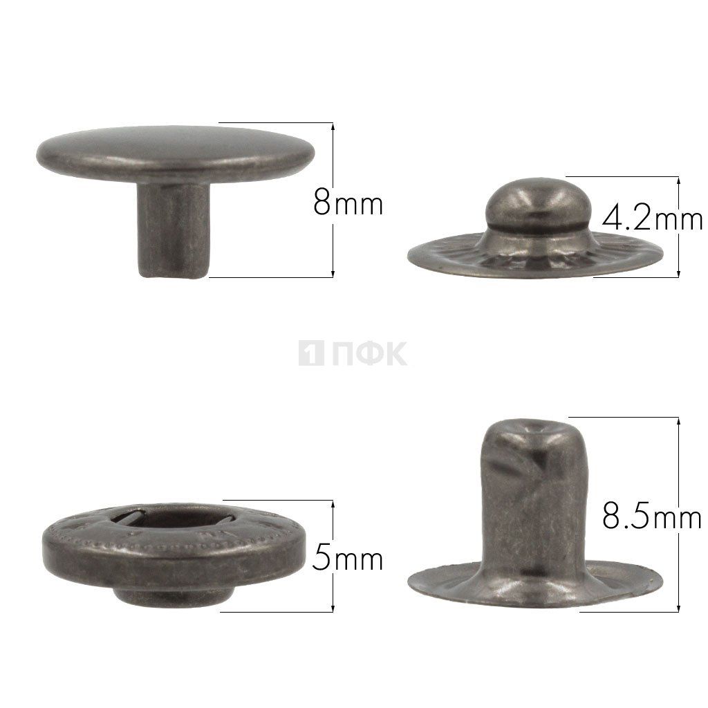 Кнопка для одежды 15мм Альфа сталь цв никель тем (уп 720шт) NEW STAR — ПФКР Кнопка для одежды 15мм Альфа сталь цв никель тем (уп 720шт) NEW STAR