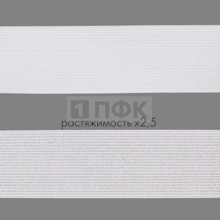 Резинка вязанная 40мм 14.8 гр/м цв белый (рул 40м/уп 320м) Резинка вязанная 40мм 14.8 гр/м цв белый (рул 40м/уп 320м)