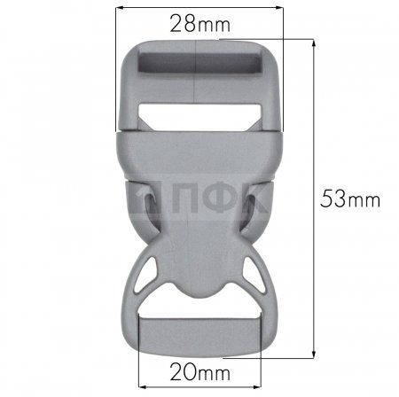Фастекс НФ-20 (защелка-трезубец) ПА 20мм цв серебро (уп 1000шт) Фастекс НФ-20 (защелка-трезубец) ПА 20мм цв серебро (уп 1000шт)