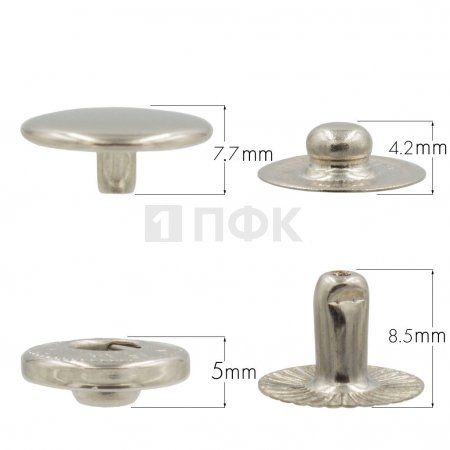 Кнопка для одежды 15мм Альфа сталь цв никель (уп 720шт) NEW STAR Кнопка для одежды 15мм Альфа сталь цв никель (уп 720шт) NEW STAR