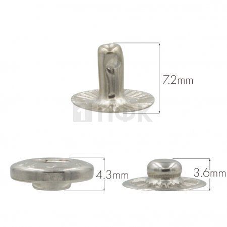 3 Части кнопки для одежды 12,5мм Альфа нерж цв никель (уп 1440шт) STORM 3 Части кнопки для одежды 12,5мм Альфа нерж цв никель (уп 1440шт) STORM