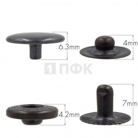 Кнопка для одежды 12,5мм Альфа нерж цв оксид (уп 1440шт) DNG Кнопка для одежды 12,5мм Альфа нерж цв оксид (уп 1440шт) DNG