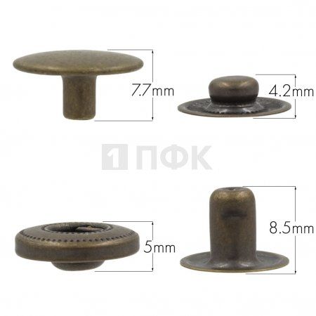 Кнопка для одежды 15мм Альфа нерж цв антик (уп 720шт) NEW STAR Кнопка для одежды 15мм Альфа нерж цв антик (уп 720шт) NEW STAR