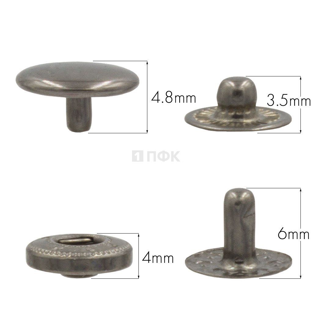 Кнопка для одежды 10мм Альфа сталь цв никель тем (уп 1440шт) STRONG — ПФКР Кнопка для одежды 10мм Альфа сталь цв никель тем (уп 1440шт) STRONG