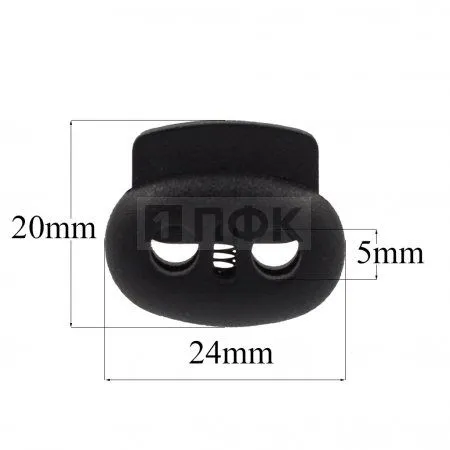 _Фиксатор для шнура 101-Б ПП цв черный (уп 1000шт)