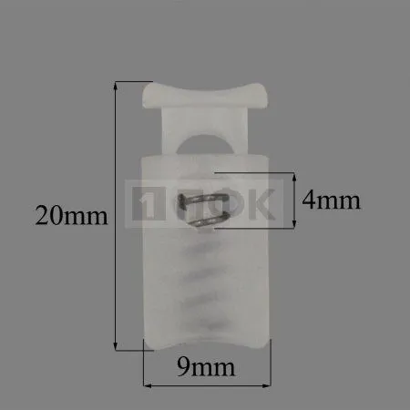 Фиксатор для шнура 203-М ПП цв прозрачный (уп 1000шт) Фиксатор для шнура 203-М ПП цв прозрачный (уп 1000шт)