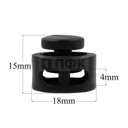 _Фиксатор для шнура 27001-СБ ПП цв черный (уп 1000шт)